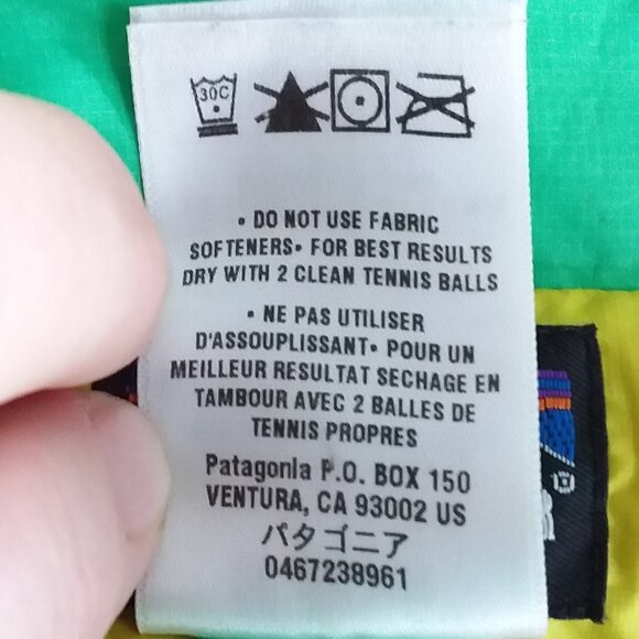 Patagonia Sweater Vest Size Large Puffer Goosedown Feathers Light Green Outdoor - Picture 10 of 11